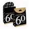 Big Dot of Happiness Adult 60th Birthday - Gold - Birthday Gift Favor Bags - Party Goodie Boxes - Set of 12